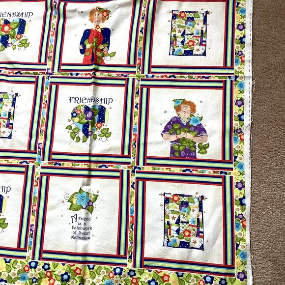 Friendship Patchwork by Jody Houghton Fabric Panel Cotton Quilting Sewing - Picture 4 of 7